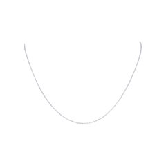 New Women's Diamond Cut Cable Chain Necklace, 14k White Gold