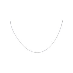 Vintage New Cable Chain Necklace, 14k White Gold Lobster Claw Clasp Women's