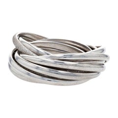 New Bastian Inverun Ring, Sterling Silver Multi-Band Rolling Ring Diamond Dust