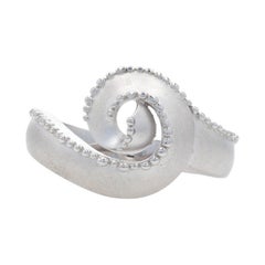 New Bastian Inverun Swirl Ring, Brushed Sterling Silver Statement