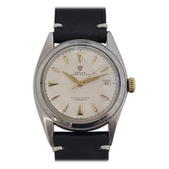 Mens Rolex Oyster Perpetual Ref 6105 Bubble Back Date Automatic 1950s RA195