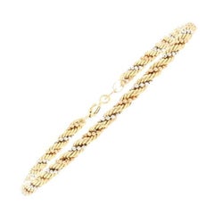 Yellow Gold Fancy Chain Bracelet, 18k Spring Ring Clasp
