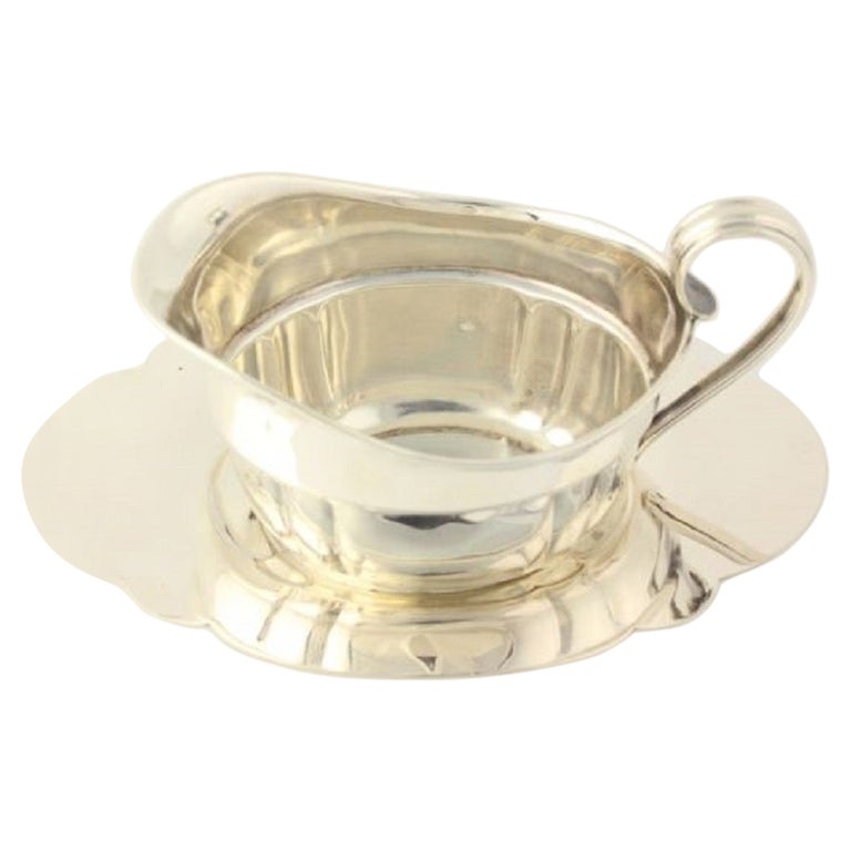 Wallace Creamer & Saucer Tray, Sterling Silver 212 & 4212 Fine Entertaining For Sale