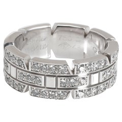 Cartier Bracelet Tank Francaise en or blanc 18 carats et diamants 0,44 carat