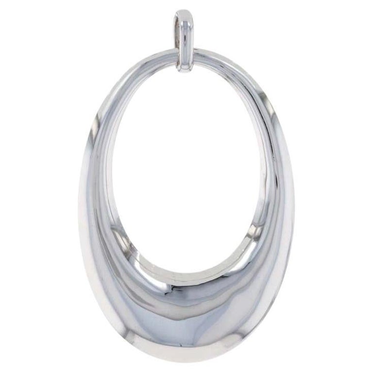 New Bastian Inverun Oval Pendant, Sterling Silver Contemporary For Sale