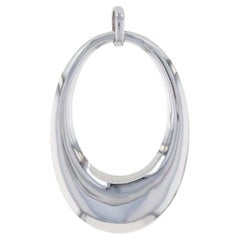 Vintage New Bastian Inverun Oval Pendant, Sterling Silver Contemporary