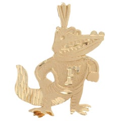 Gelbgold Florida Gators Albert Mascot-Anhänger, 14k College Football Sports