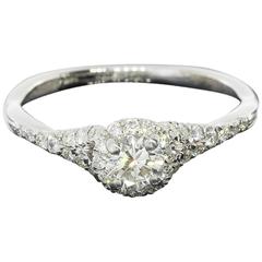 Gabriel & Co. Twist Split Shank Diamond Gold Ring