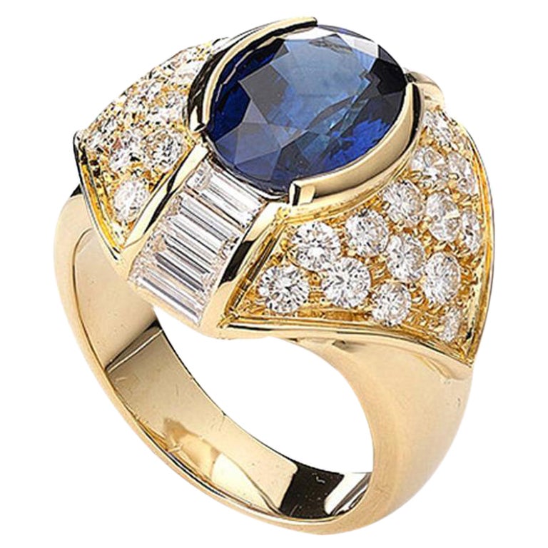 Sapphire Diamond Ring