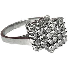 20th Century Diamond Gold Three Dimensional Design Ring 12