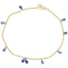 Jona Blue Sapphire Gold Chain Bracelet