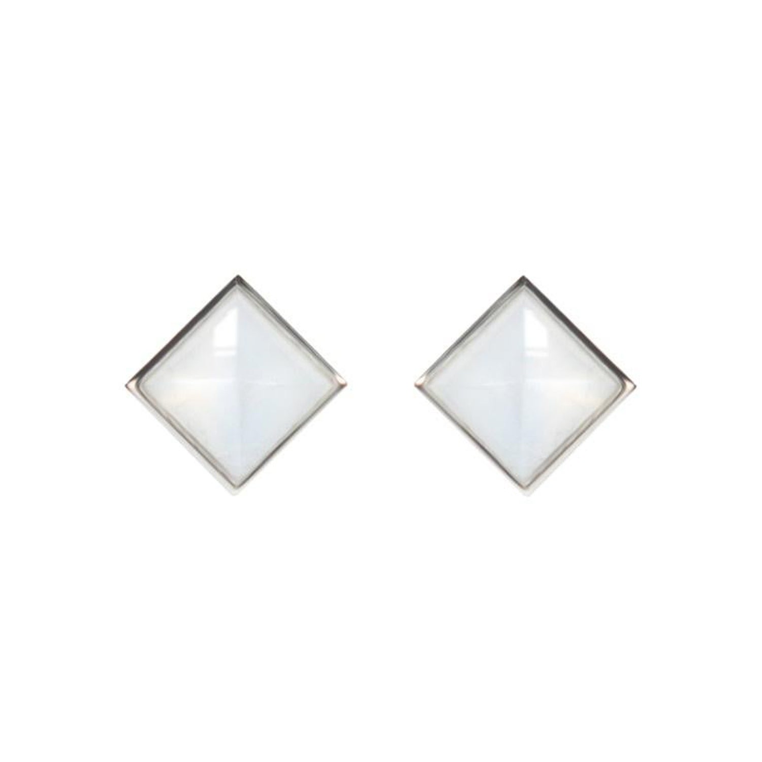MOONSTONE White Gold Earrings