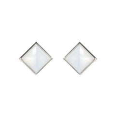 Boucles d'oreilles MOONSTONE en or blanc