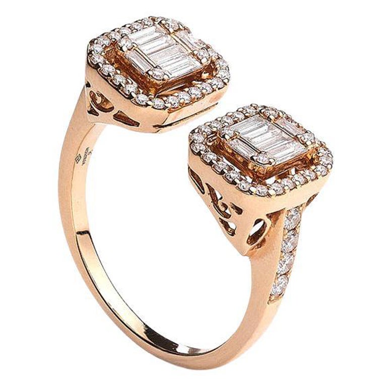 Diamond Pink Gold Ring