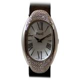 Reloj de pulsera de cuarzo Piaget de oro blanco con diamantes "Dune