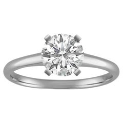 GIA Certified 3 Carat J SI1 Natural Diamond Solitaire Engagement Ring