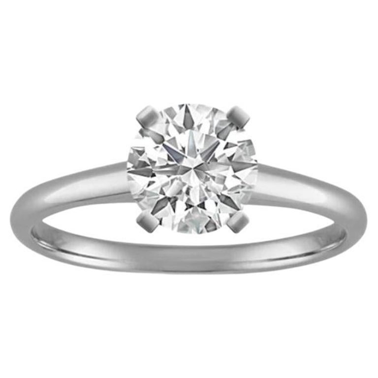 AGS Certified 2.03 Carat I VS1 Natural Diamond Solitaire Engagement Ring