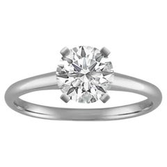 GIA zertifiziert 1,3 Karat H VS1 natürlicher Diamant Solitär Verlobungsring