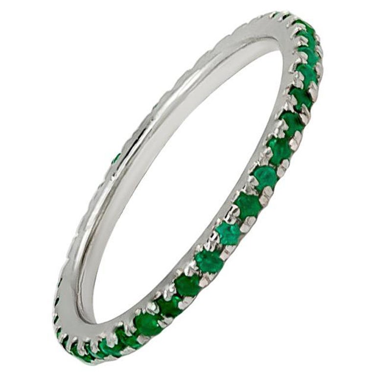 Emerald Band, 18K For Sale