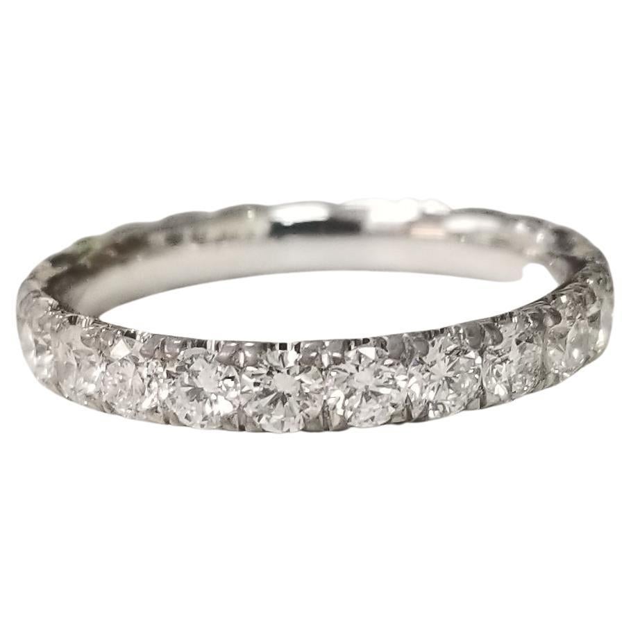 14k White Gold Diamond Eternity Ring with 1.75cts. For Sale