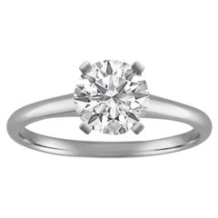 GIA zertifiziert 1,4 Karat J VS1 natürlicher Diamant Solitär Verlobungsring