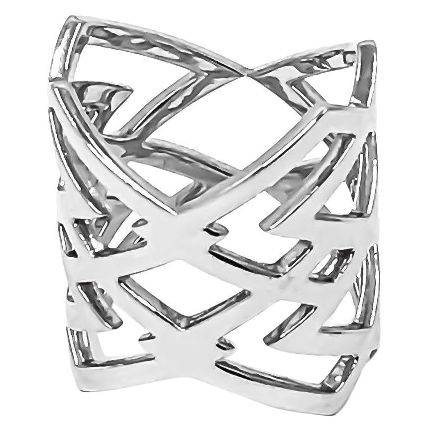 For Sale:  Geometric Ring in Platinum by Mohamad Kamra