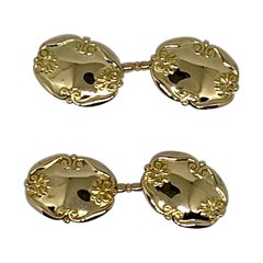 Art Nouveau Cufflinks in Yellow Gold by Marcus & Company