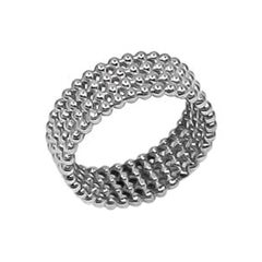 Wedding Band Ring in 18kt White Gold by Mohamad Kamra