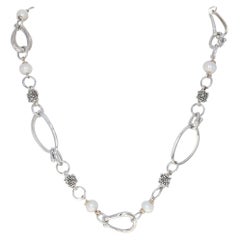 Michael Dawkins Cultured Pearl Necklace, Sterling Silver & 14k Yellow Gold