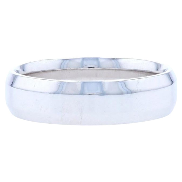 Men's Wedding Band, 14k White Gold Ring