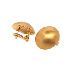 18kt Yellow Gold Matt, Earings, Earclips, Buttons