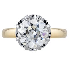 Handcrafted Jolene Old European Cut Diamond Ring by Single Stone