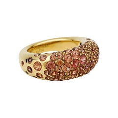 Chaumet, bague en or et saphir orange de la collection Caviar