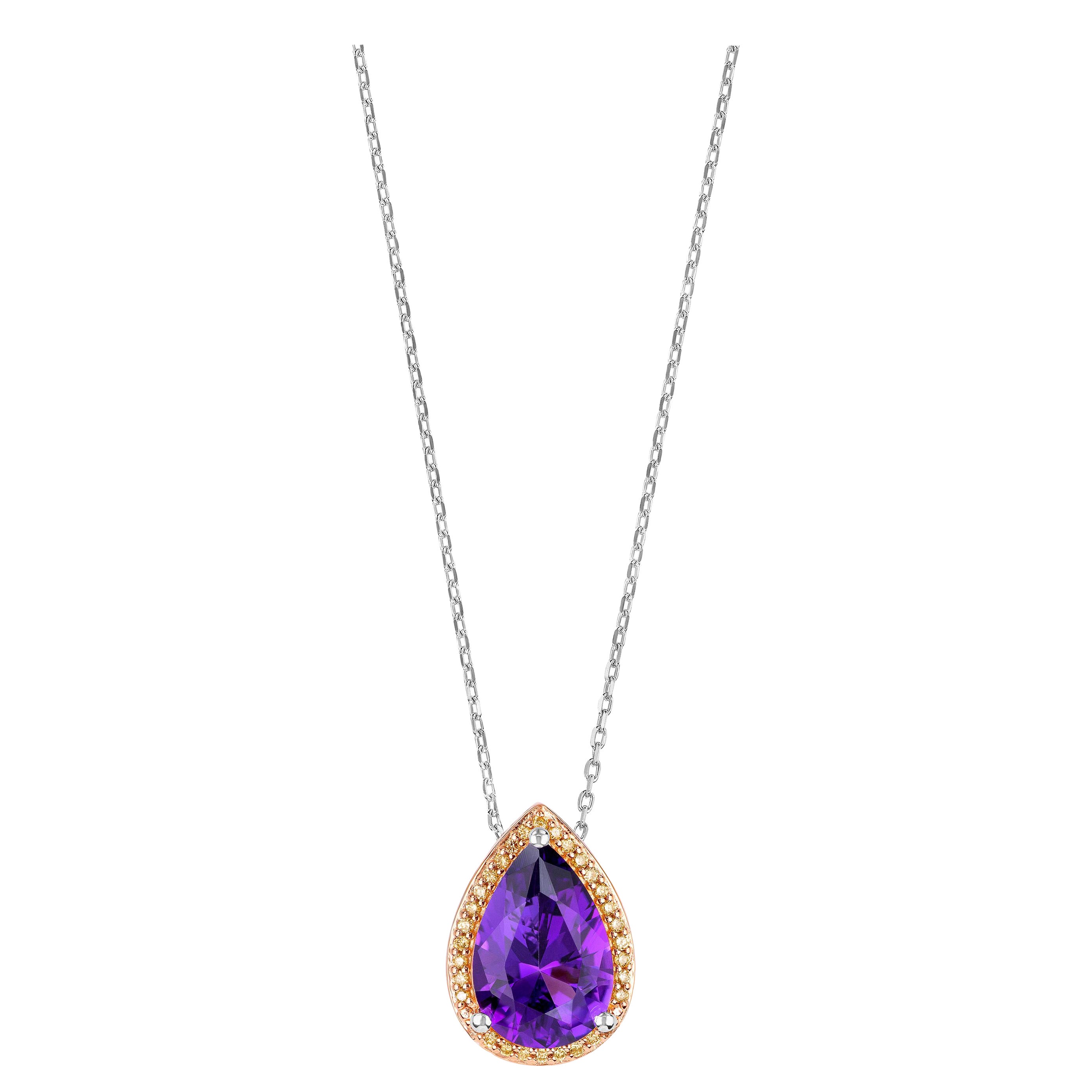 Victorian Amethyst and Diamond Pendant For Sale at 1stDibs