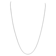 White Gold Wheat Chain Necklace, 14k Lobster Claw Clasp Women's