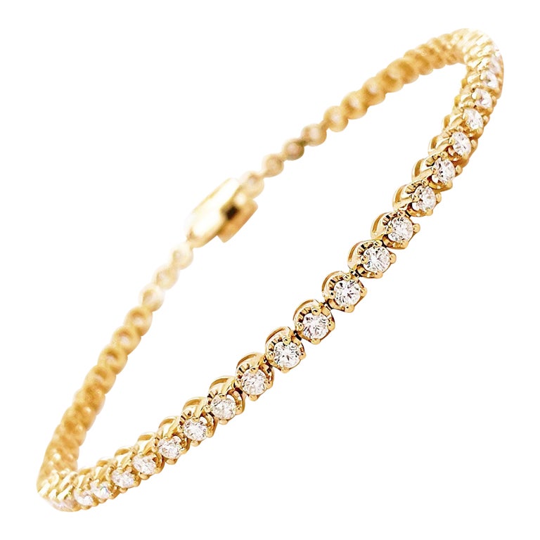 14K Large Diamond Tennis Chain Necklace – Baby Gold