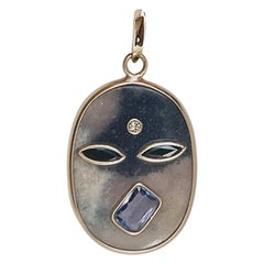 Mixed Gems, Diamond, and 14K Gold Deep Seer Amulet Necklace by L'Enchanteur
