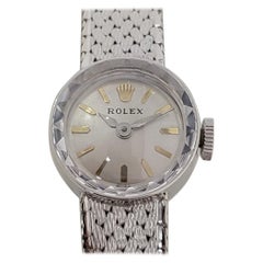 Rolex Petite montre cocktail en or blanc 14 carats pour femmes, années 1930, avec boîte RA10