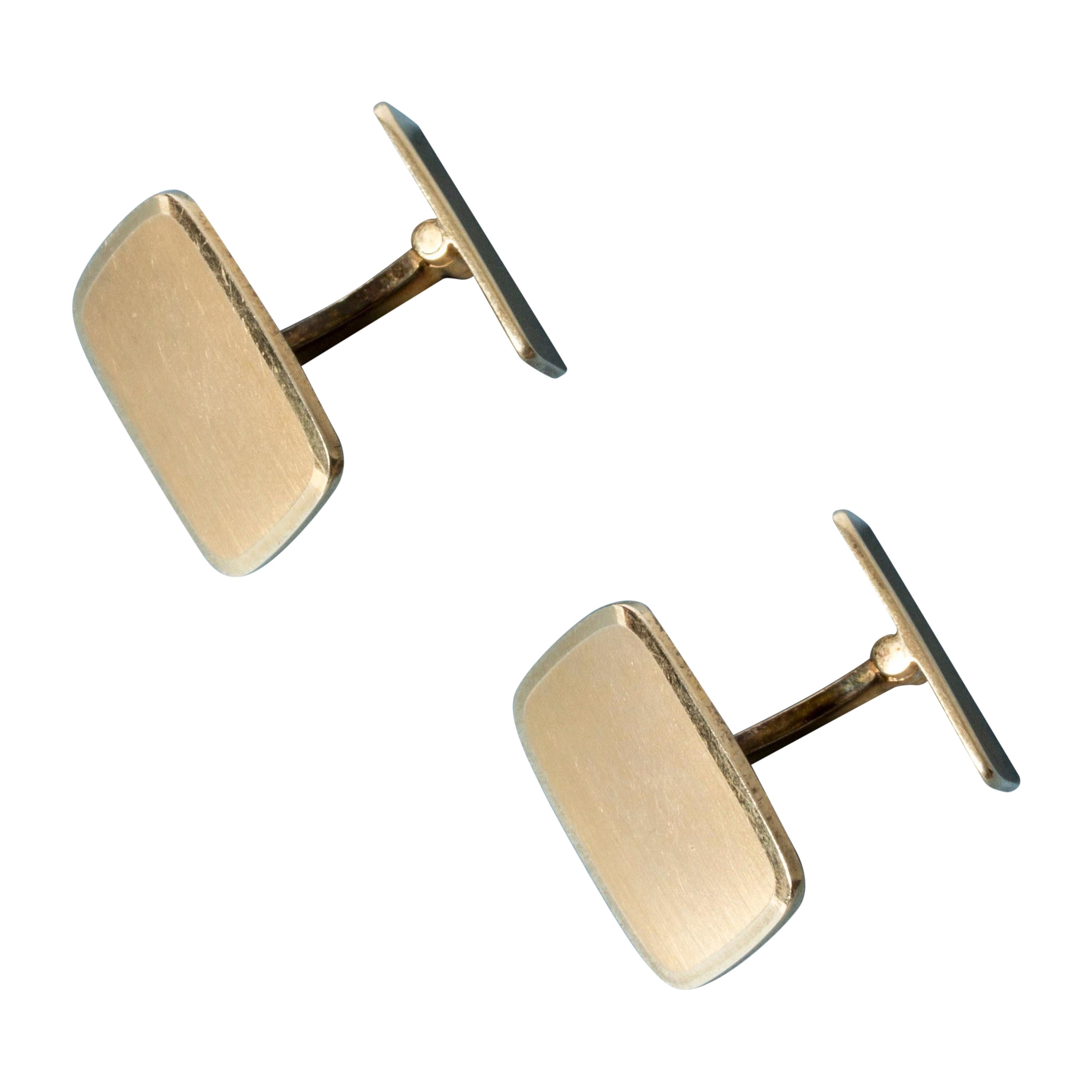 Pair of Gilded Silver Cufflinks from Gustaf Dahlgren & Co For Sale