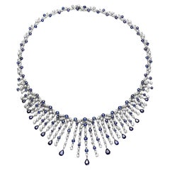 Sapphire Diamond Necklace