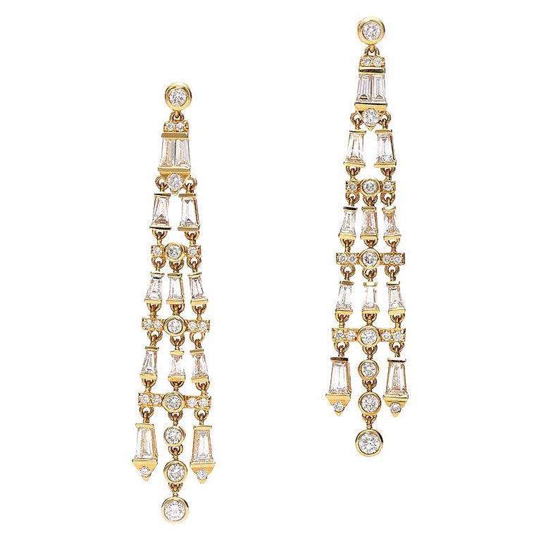 Kimora Lee Simmons for Sanrio Hello Kitty Gold and Diamond Earrings at ...