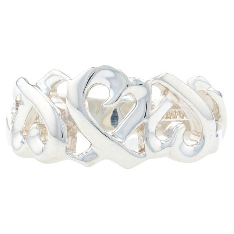 Tiffany and Co. Paloma Picasso Loving Hearts Band Sterling, 925 Designer  Ring at 1stDibs