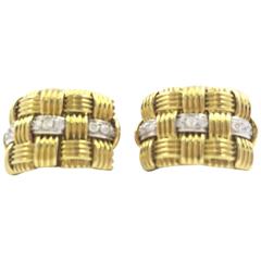 Roberto Coin Diamond Gold Appassionata Earrings