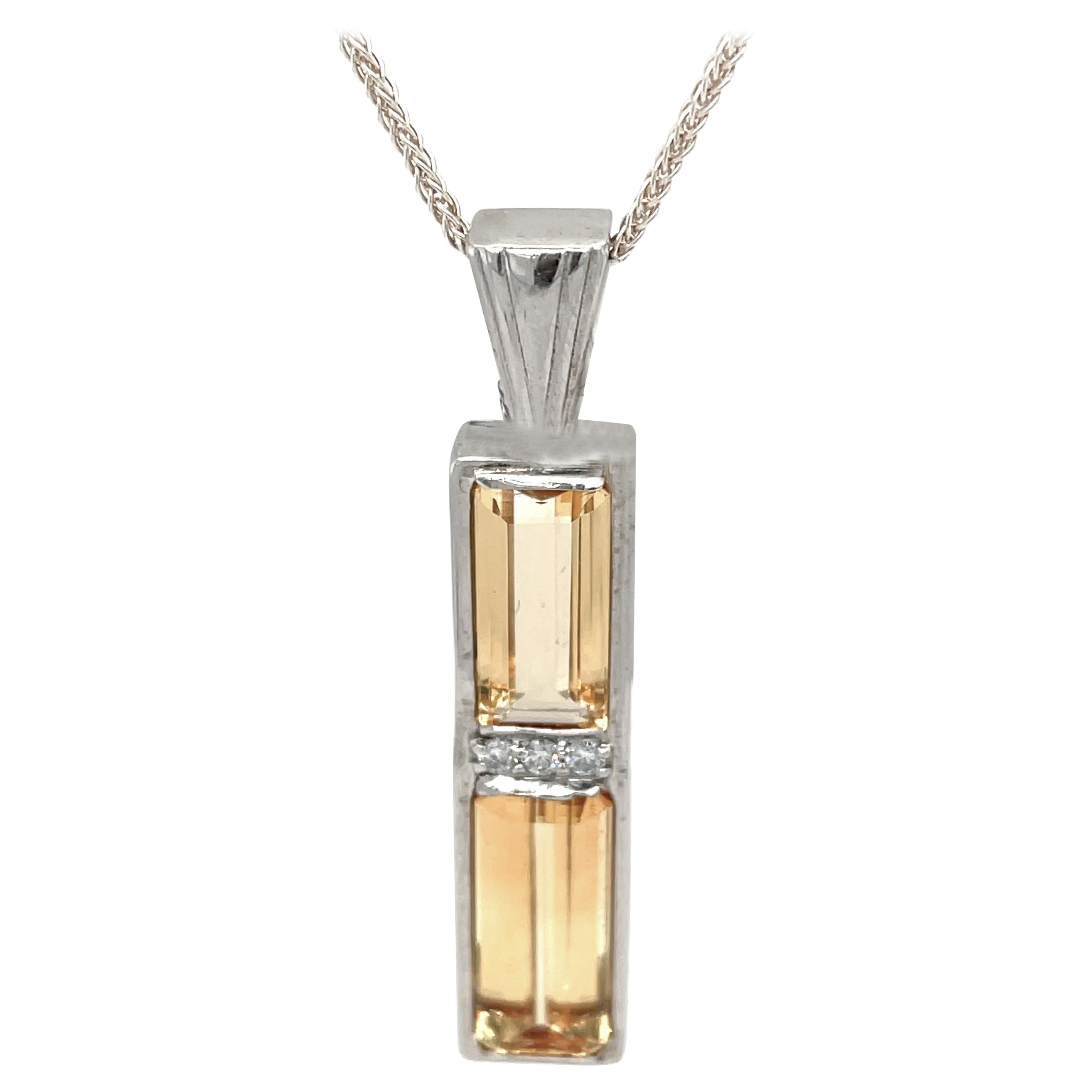 Salt and Pepper Round Diamond Solitaire Pendant Necklace 1.31 Carat at