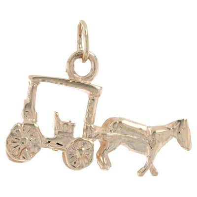 Dankner Mechanical Gold Horse Racing Charm at 1stDibs | dankner jewelry ...