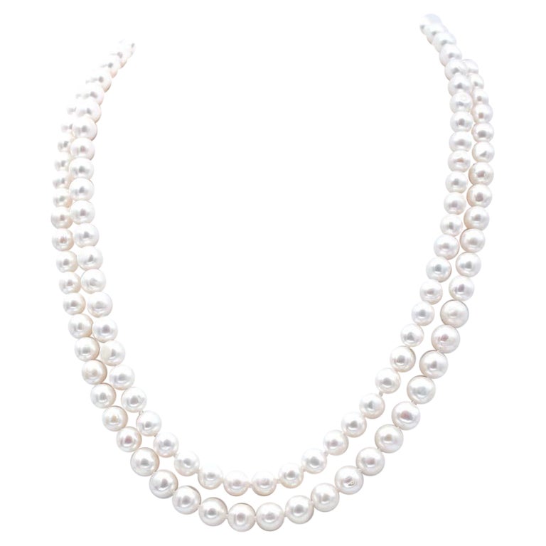 White Pearls, Beaded Necklace at 1stDibs