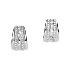 Boucles d'oreilles or blanc et diamants