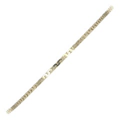 Yellow Gold C Link Chain Bracelet, 14k Italy