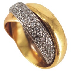 18ct Tricolour Russian Diamond Ring