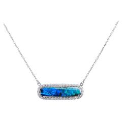 Australian Opal and Diamond Pendant